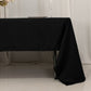 60"x126" Black Lamour Satin Rectangle Tablecloth