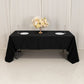 60"x126" Black Lamour Satin Rectangle Tablecloth
