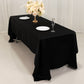 60"x126" Black Lamour Satin Rectangle Tablecloth