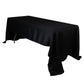 60"x126" Black Lamour Satin Rectangle Tablecloth