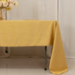 Champagne satin rectangle tablecloth on a table setting.