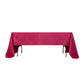 Fuchsia satin rectangle tablecloth, 60"x126" size.