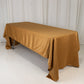 60"x126" Gold Lamour Satin Rectangle Tablecloth
