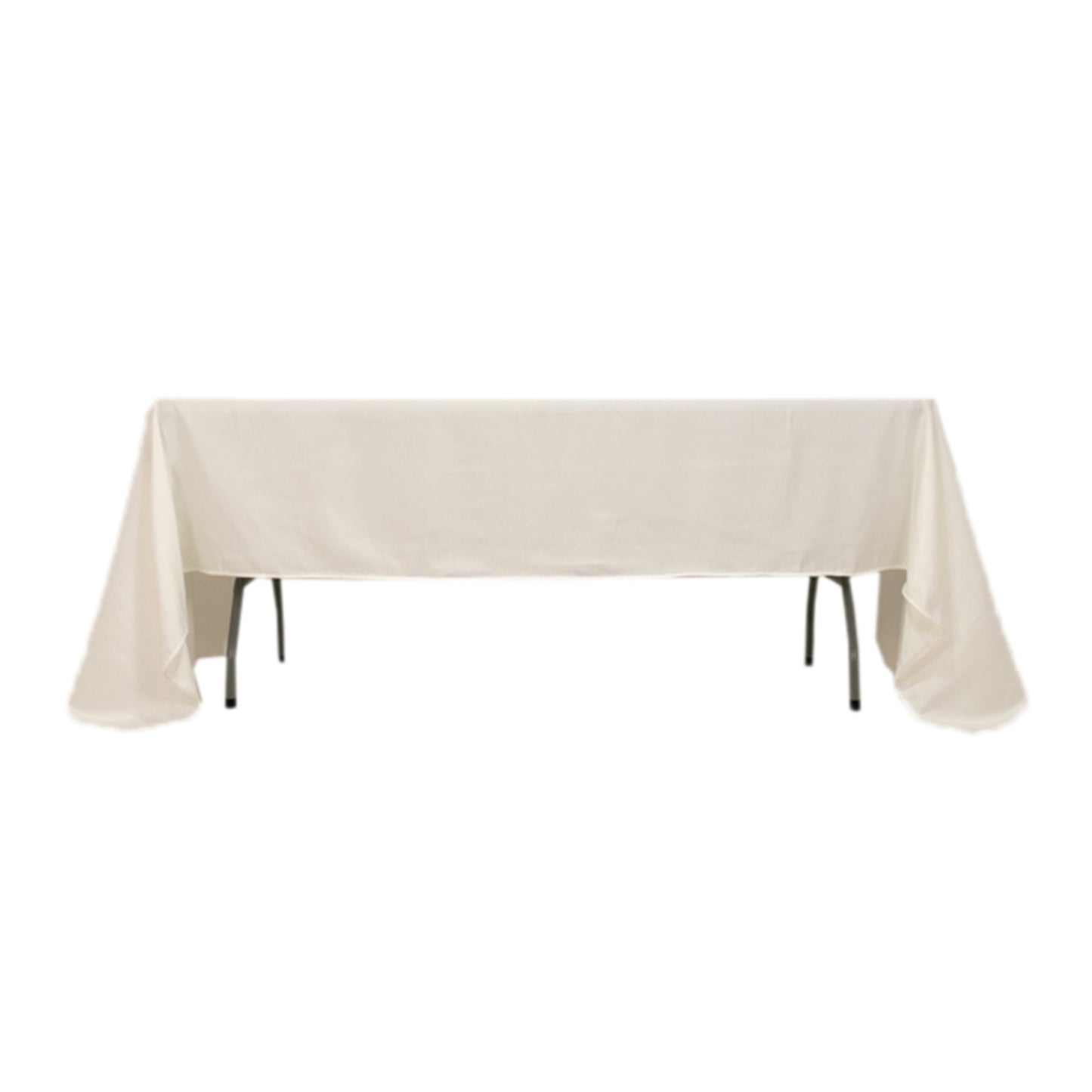 60"x126" Ivory Lamour Satin Rectangle Tablecloth