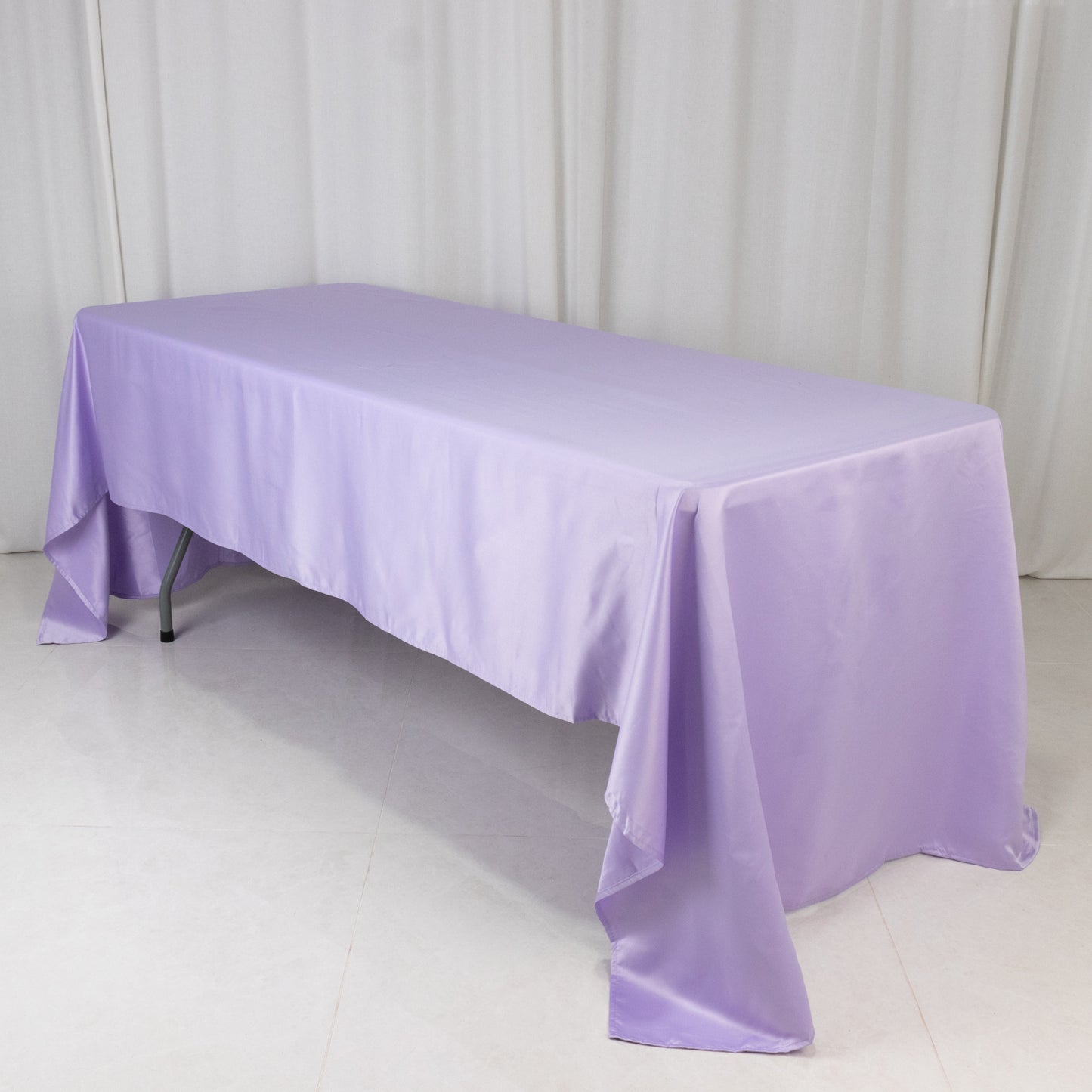 60"x126" Lavender Lilac Lamour Satin Rectangle Tablecloth