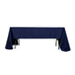 60"x126" Navy Blue Lamour Satin Rectangle Tablecloth