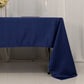 60"x126" Navy Blue Lamour Satin Rectangle Tablecloth