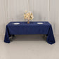 60"x126" Navy Blue Lamour Satin Rectangle Tablecloth