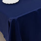 60"x126" Navy Blue Lamour Satin Rectangle Tablecloth