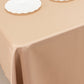 60"x126" Nude Lamour Satin Rectangle Tablecloth