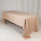 60"x126" Nude Lamour Satin Rectangle Tablecloth
