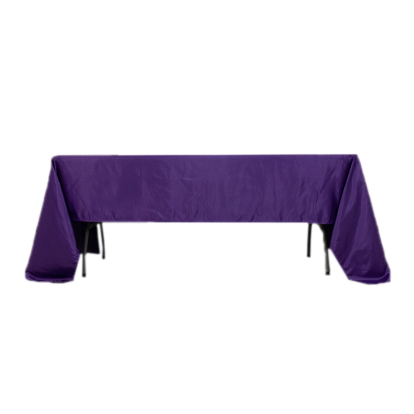 Purple satin rectangle tablecloth, 60"x126".