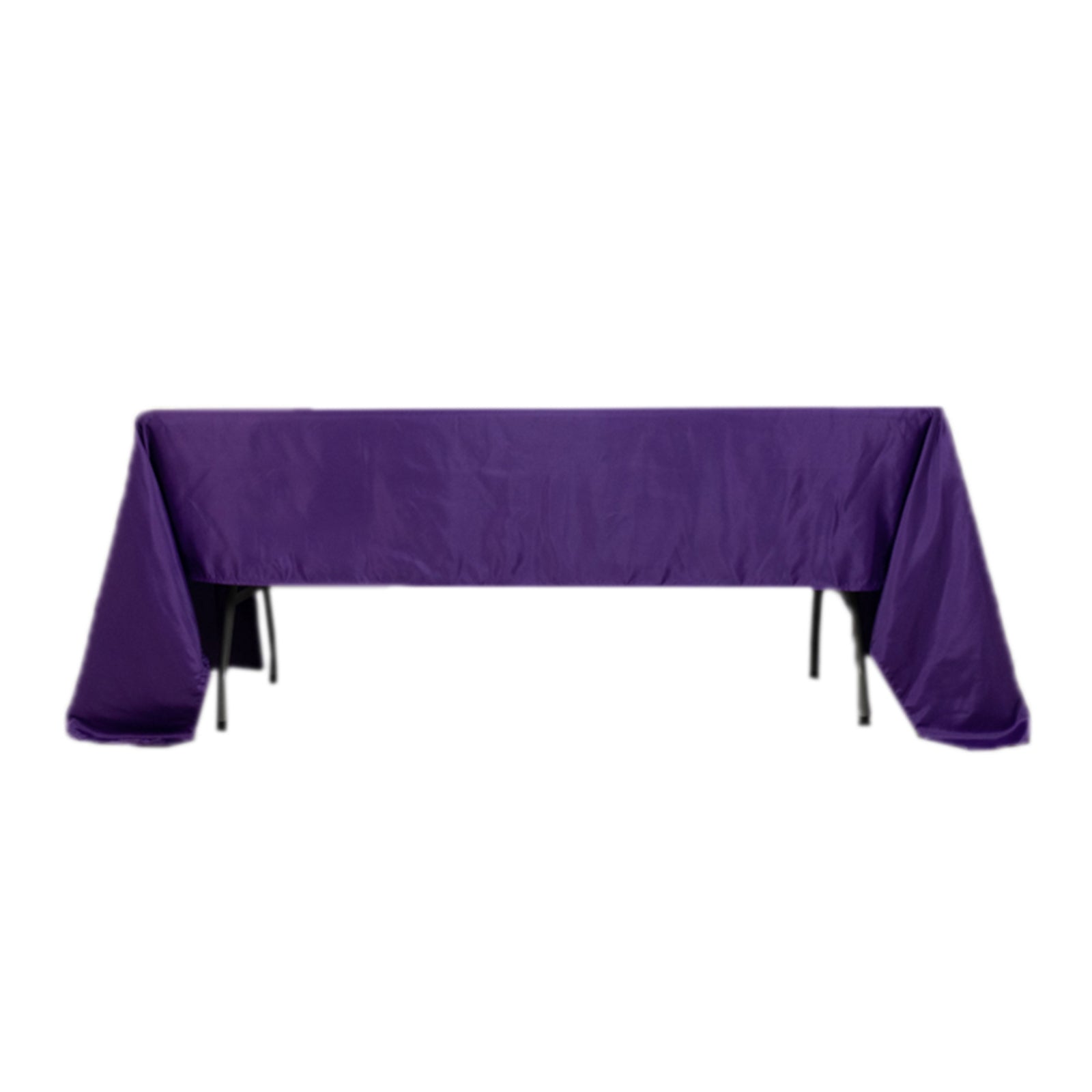 Purple satin rectangle tablecloth, 60"x126".