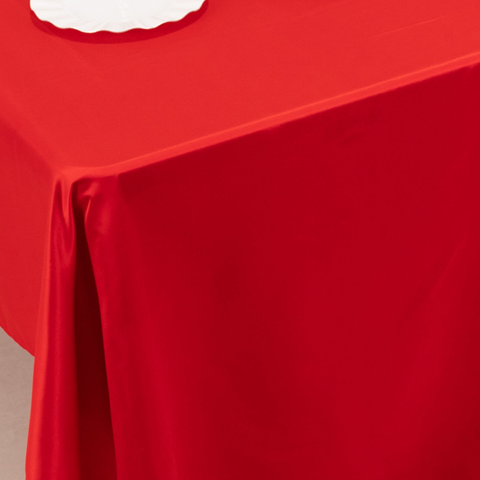 Red Lamour satin rectangle tablecloth, 60"x126".