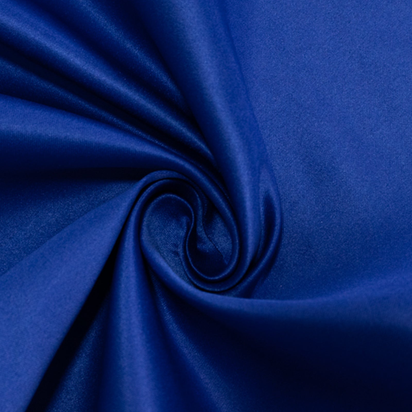 Royal blue satin tablecloth, 60"x126" size, elegant and smooth texture.