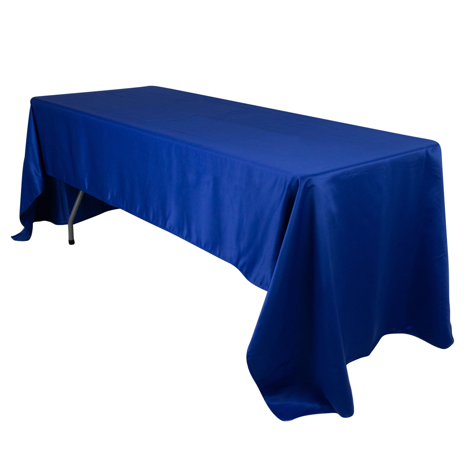 Royal Blue Lamour Satin Rectangle Tablecloth 60"x126
