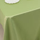60"x126" Sage Green Lamour Satin Rectangle Tablecloth