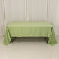60"x126" Sage Green Lamour Satin Rectangle Tablecloth