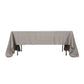 60"x126" Silver Lamour Satin Rectangle Tablecloth