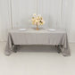 60"x126" Silver Lamour Satin Rectangle Tablecloth