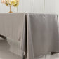 60"x126" Silver Lamour Satin Rectangle Tablecloth