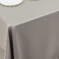 60"x126" Silver Lamour Satin Rectangle Tablecloth