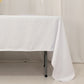 60"x126" White Lamour Satin Rectangle Tablecloth