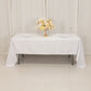 60"x126" White Lamour Satin Rectangle Tablecloth