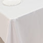 60"x126" White Lamour Satin Rectangle Tablecloth