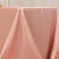 90"x132" Dusty Rose Seamless Lamour Satin Rectangle Tablecloth for 6 Foot Table With Floor-Length Drop