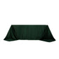 90"x132" Hunter Emerald Green Seamless Lamour Satin Rectangle Tablecloth for 6 Foot Table With Floor-Length Drop