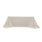 90"x132" Ivory Seamless Lamour Satin Rectangle Tablecloth for 6 Foot Table With Floor-Length Drop