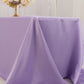 90"x132" Lavender Lilac Seamless Lamour Satin Rectangle Tablecloth for 6 Foot Table With Floor-Length Drop