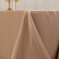 90"x132" Nude Seamless Lamour Satin Rectangle Tablecloth for 6 Foot Table With Floor-Length Drop