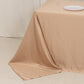 90"x132" Nude Seamless Lamour Satin Rectangle Tablecloth for 6 Foot Table With Floor-Length Drop