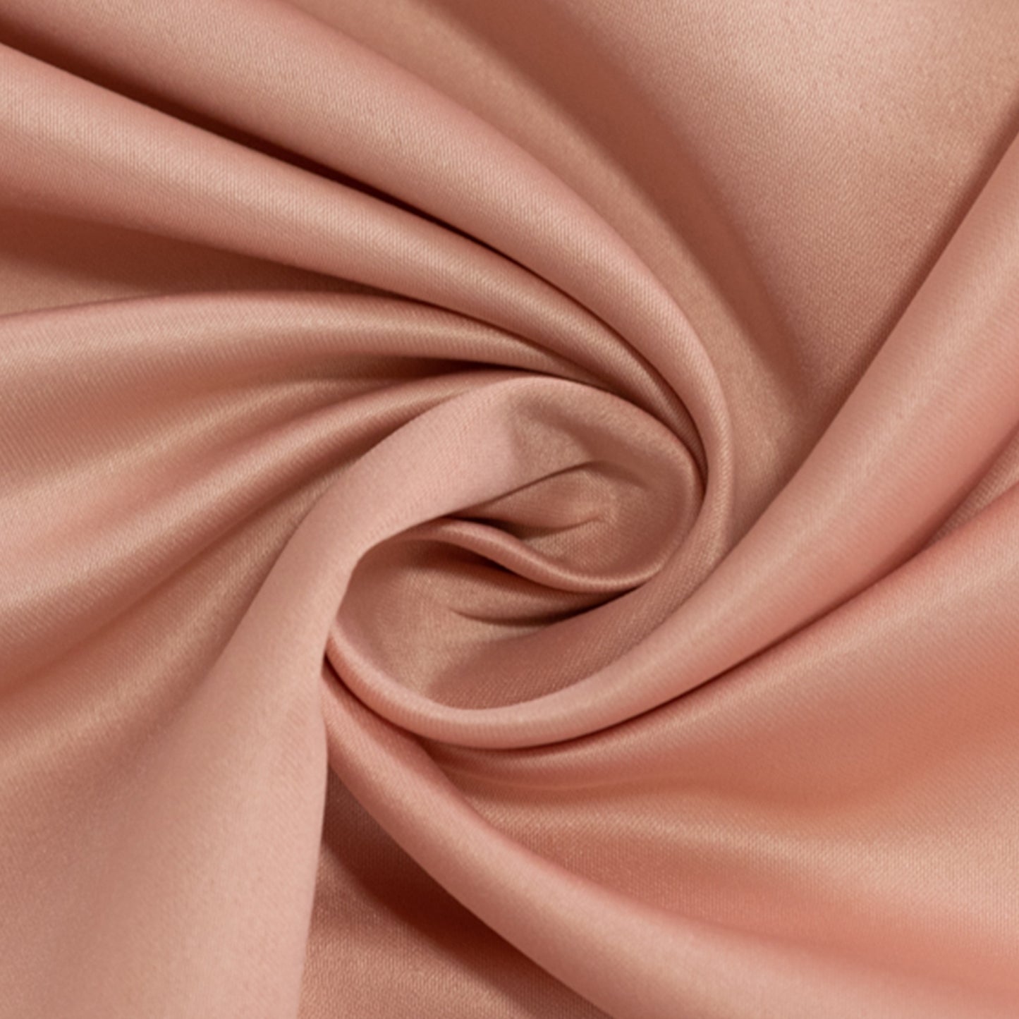 Dusty rose satin tablecloth for an 8-foot table with floor-length drop.