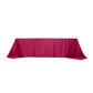 Fuchsia seamless satin tablecloth for 8-foot table, floor-length drop.