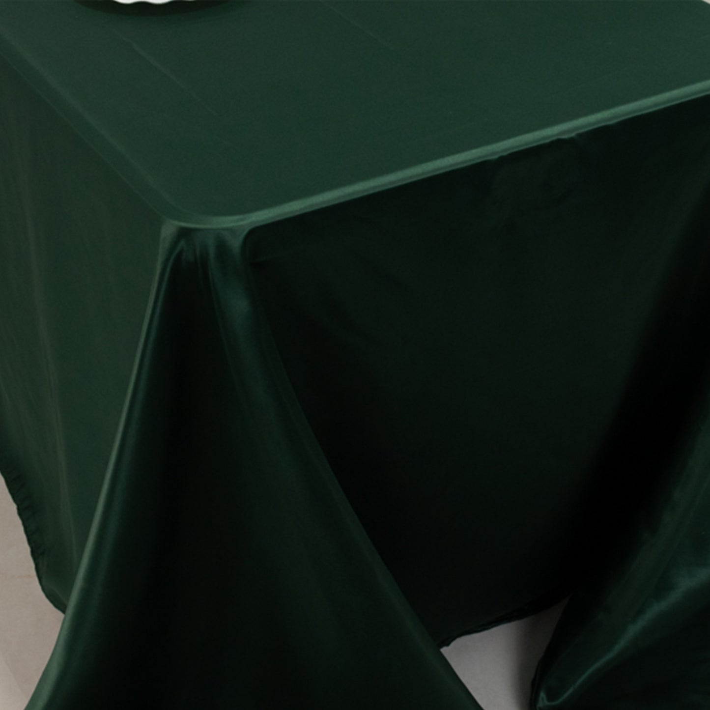 Hunter Emerald Green Satin Tablecloth for 8 Foot Table