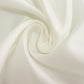 Ivory satin tablecloth for 8-foot table with floor-length drop.