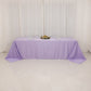 90"x156" Lavender Lilac Seamless Lamour Satin Rectangle Tablecloth for 8 Foot Table With Floor-Length Drop