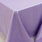 90"x156" Lavender Lilac Seamless Lamour Satin Rectangle Tablecloth for 8 Foot Table With Floor-Length Drop