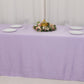 90"x156" Lavender Lilac Seamless Lamour Satin Rectangle Tablecloth for 8 Foot Table With Floor-Length Drop