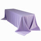 90"x156" Lavender Lilac Seamless Lamour Satin Rectangle Tablecloth for 8 Foot Table With Floor-Length Drop
