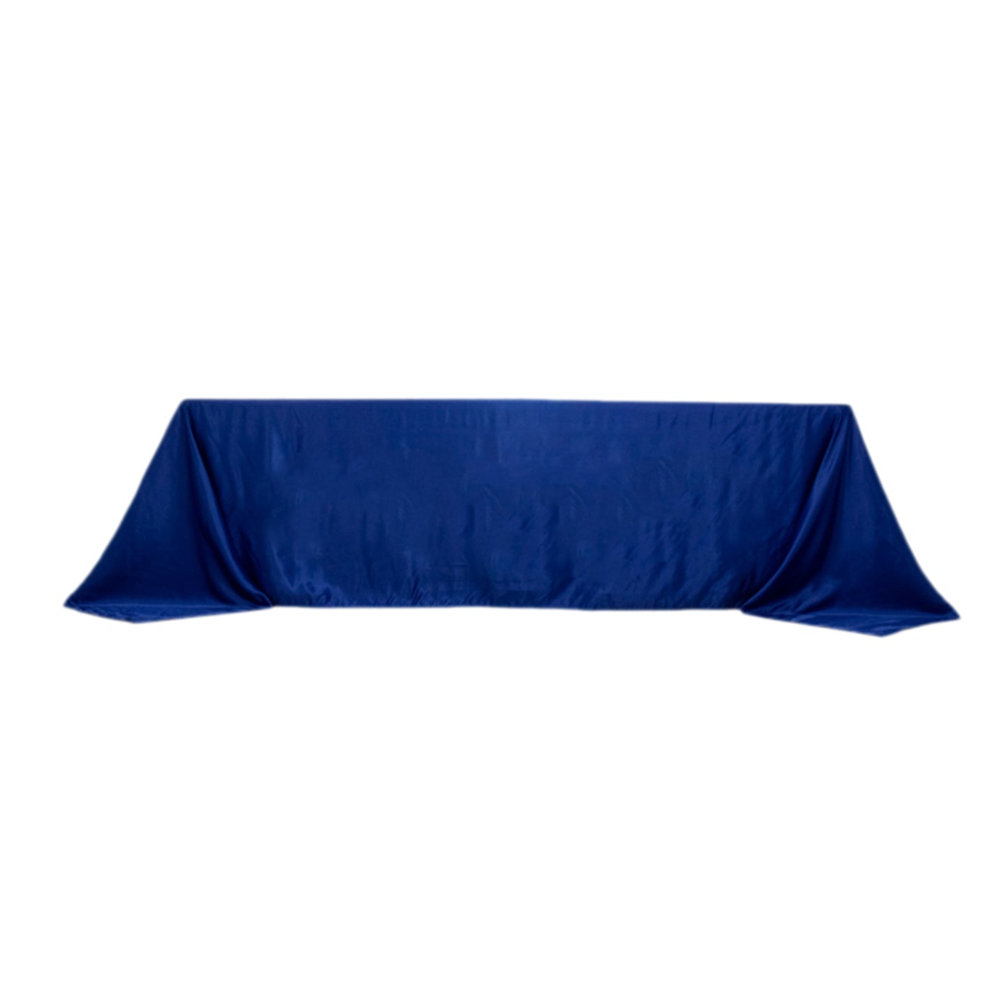 Royal Blue Seamless Lamour Satin Tablecloth for 8 Foot Table