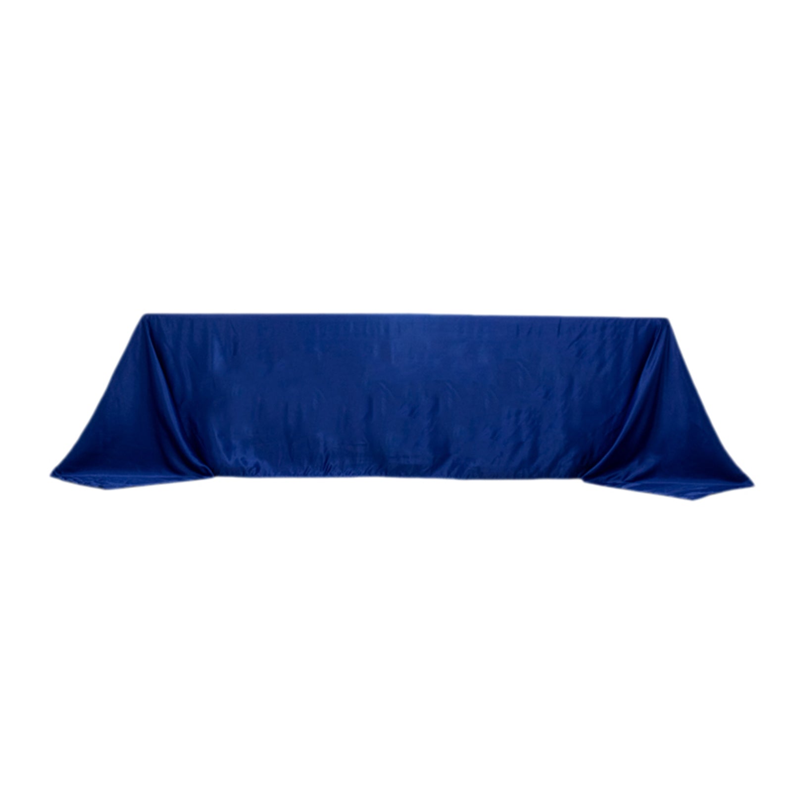 Royal Blue Seamless Lamour Satin Tablecloth for 8 Foot Table