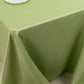 90"x156" Sage Green Seamless Lamour Satin Rectangle Tablecloth for 8 Foot Table With Floor-Length Drop