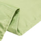 90"x156" Sage Green Seamless Lamour Satin Rectangle Tablecloth for 8 Foot Table With Floor-Length Drop