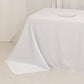 90"x156" White Seamless Lamour Satin Rectangle Tablecloth for 8 Foot Table With Floor-Length Drop
