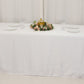 90"x156" White Seamless Lamour Satin Rectangle Tablecloth for 8 Foot Table With Floor-Length Drop