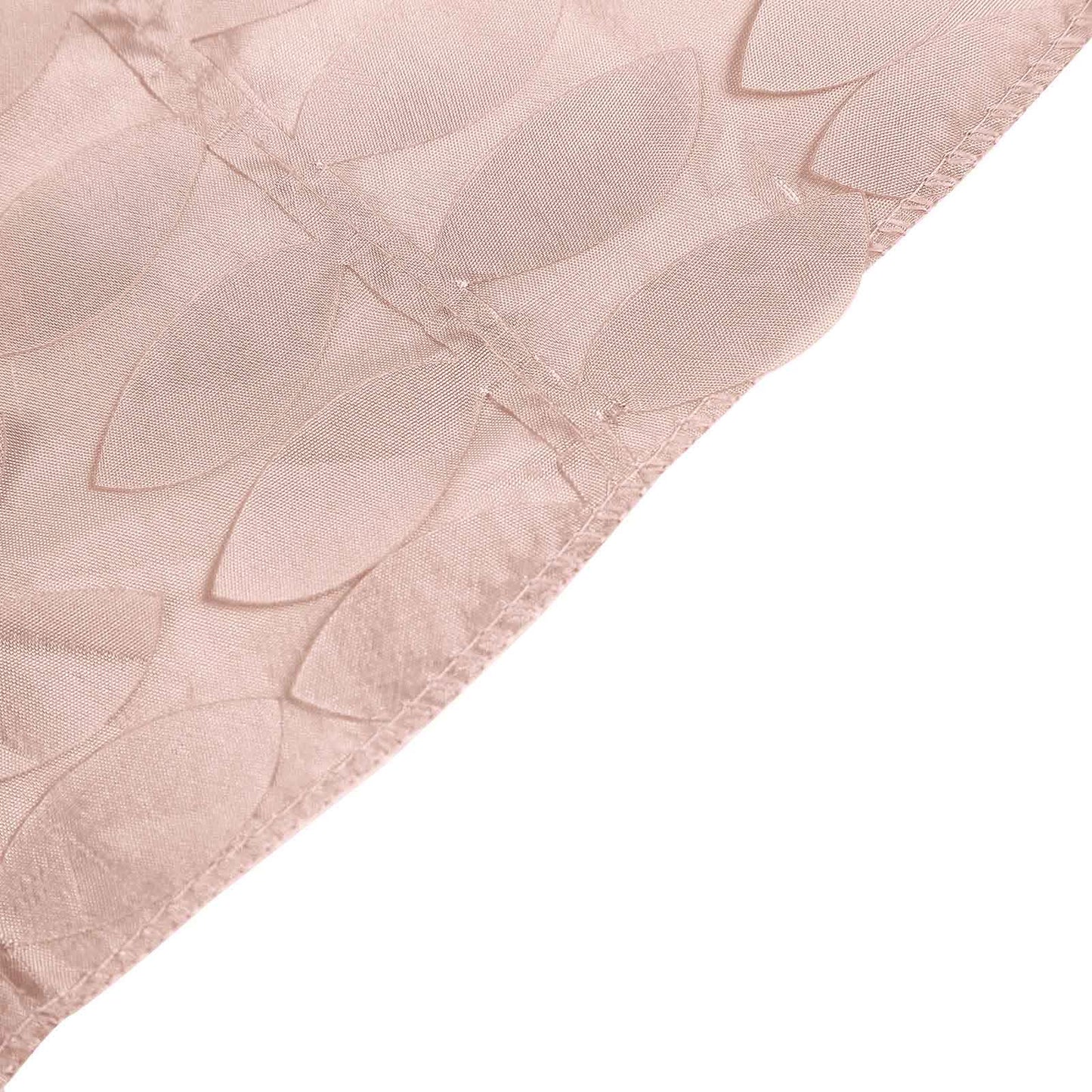 Dusty rose 3D leaf petal taffeta fabric table overlay